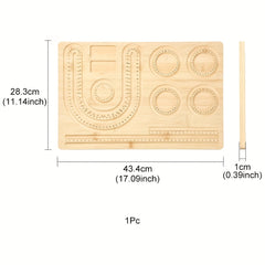 Wooden Hand String Plate DIY Beading Aids for Jewelry Making