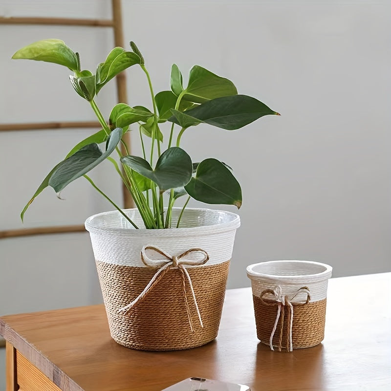 Rope Braided Flower Small Flower Pot for Decoration