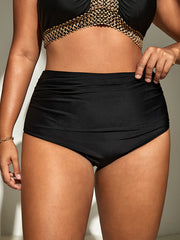 Ruched High Waisted Bikini Bottoms