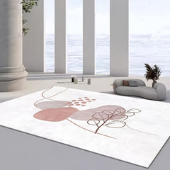 Modern Minimalist Area Rug Living Room Non-slip Soft Polyester Carpet