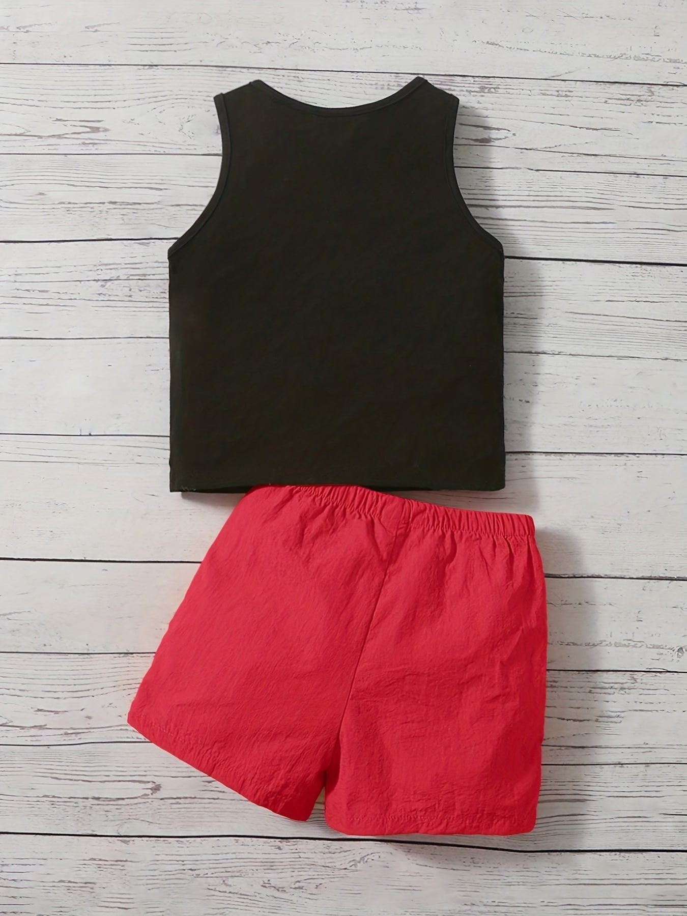 Baby Boy's Tree Print Vest & Shorts Set Summer Outfit