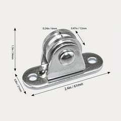 2pcs Small Pulley Block Silent Pulley Wheel Heavy Duty Fixed Pullies