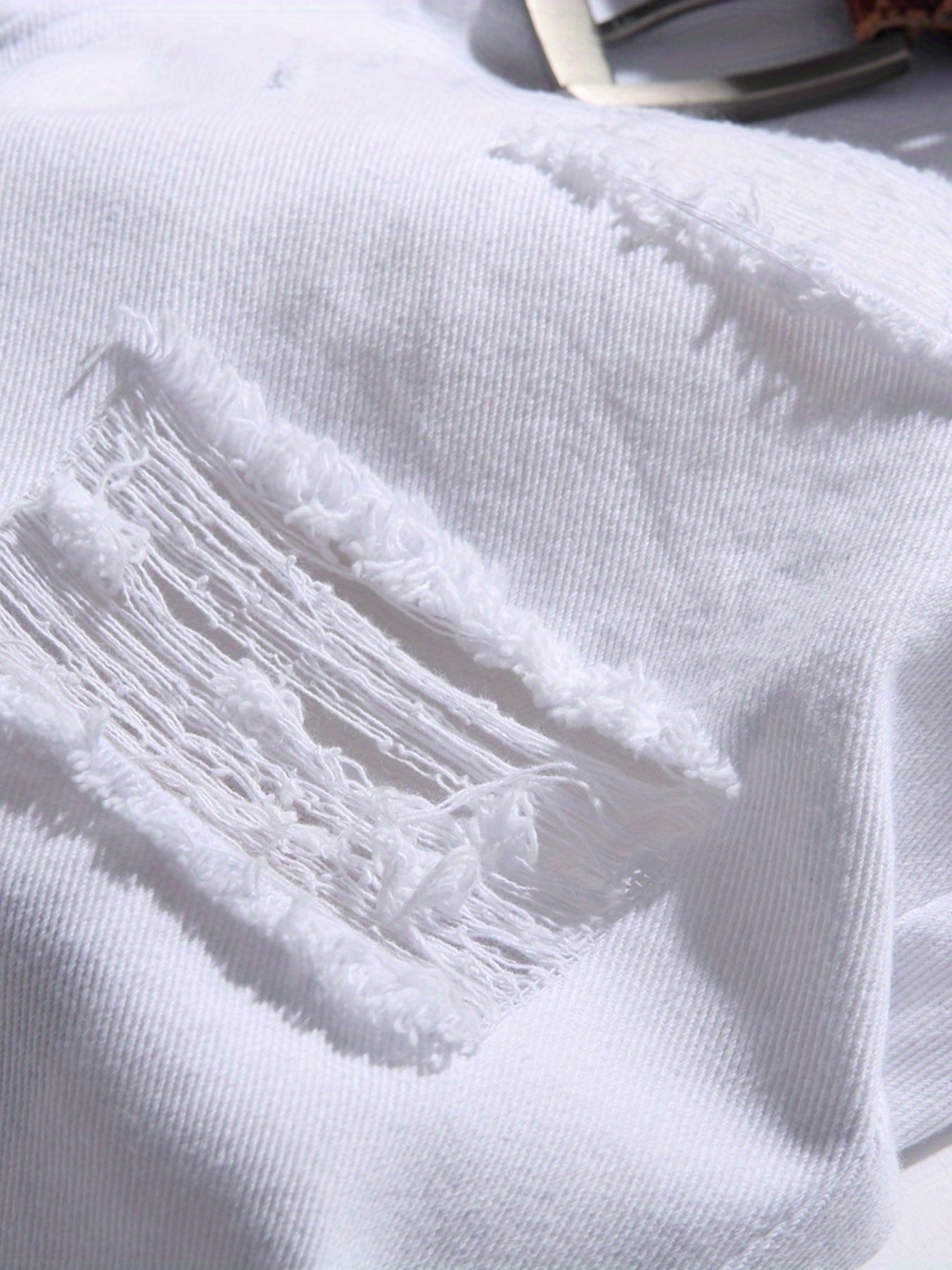 Men's Ripped Denim Shorts