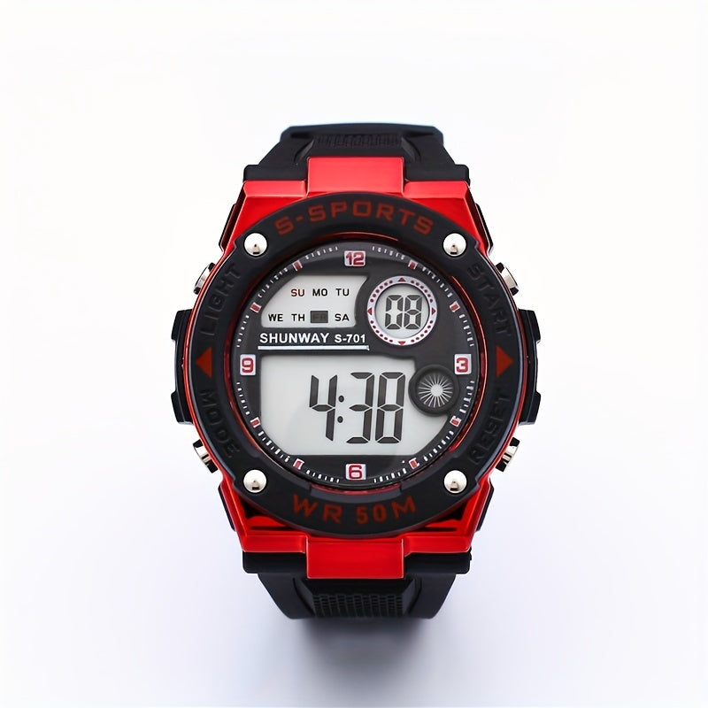 Unisex Luminous Sports Digital Watch Waterproof Alarm Clock