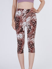 Leopard Print Skinny Stretchy Leggings High Waist Yoga Leggings