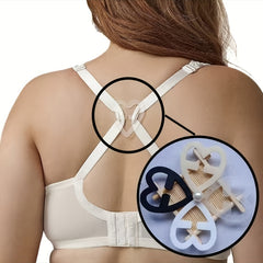 4pcs Heart Shaped Bra Strap Clips Non slip Buckles Conceal Bra Straps