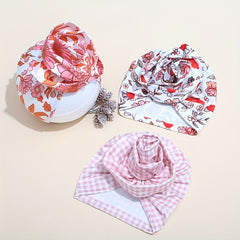 Infant Indian Cap with Large Flower Print