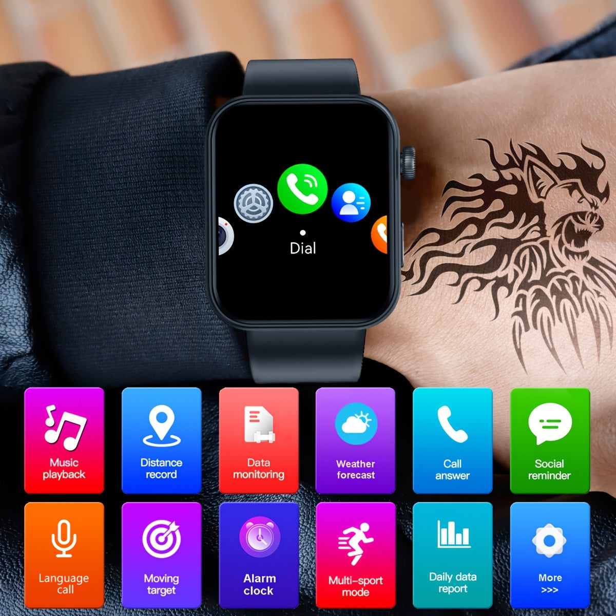 Coiusor 4 Wireless Call Mobile Phone Synchronization Information Smart Watch