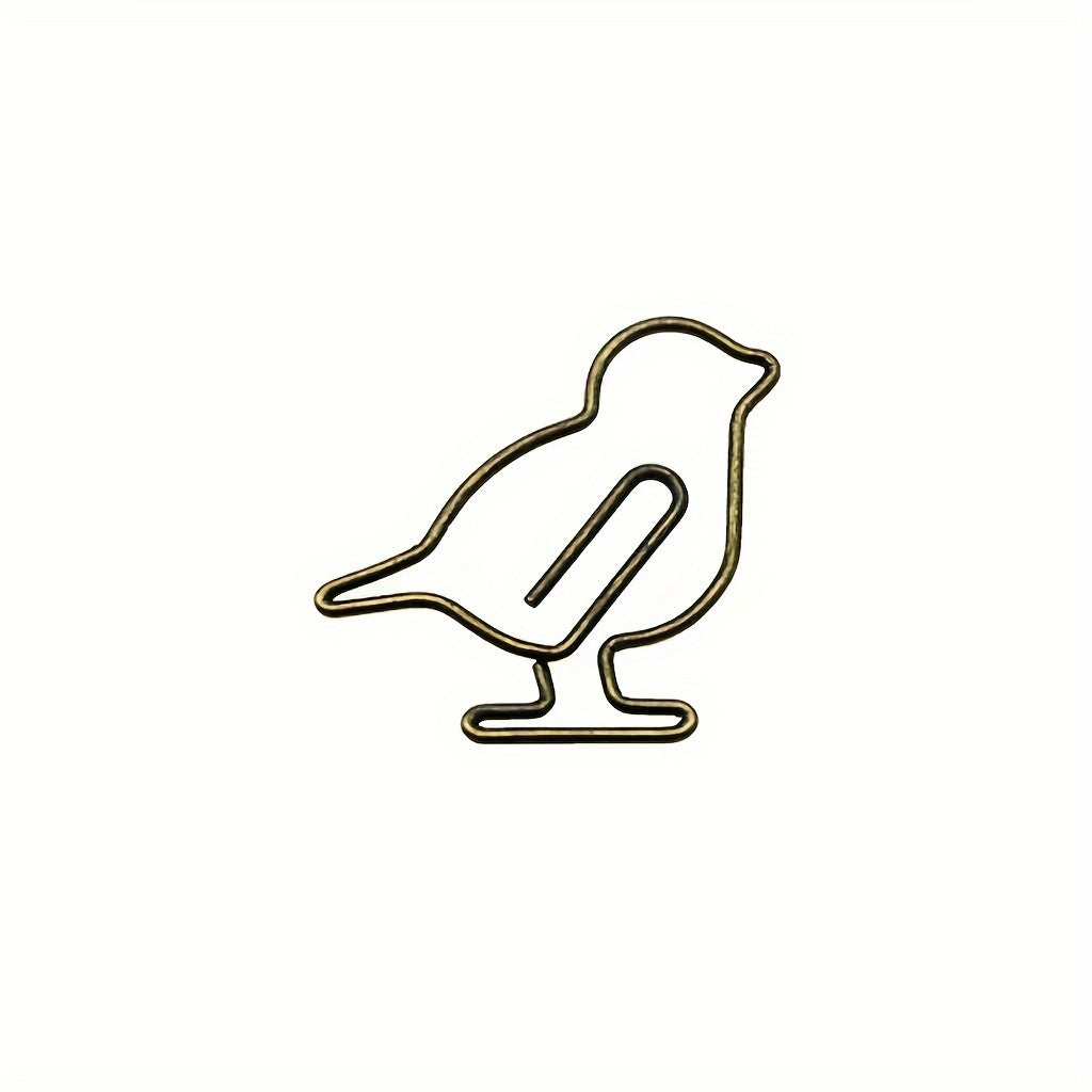 Bronze Bird Small Figure Paper Clips