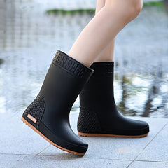 Stylish Waterproof High Tube Rain Boots Non-slip Outdoor Rain Boots