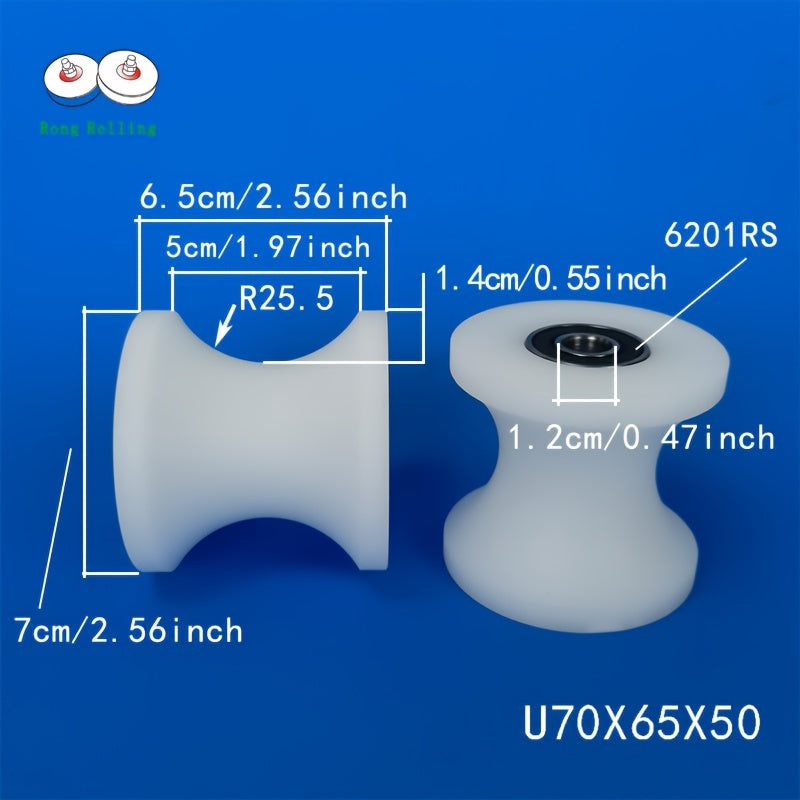 4pcs Sliding Door U Groove Rollers Nylon Groove Wheel Rail Wheel