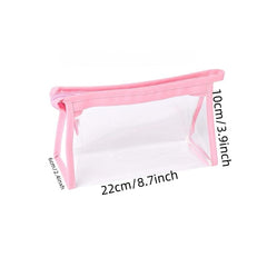 Clear PVC Waterproof Pencil Bag Stationery Organizer
