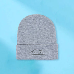 Cartoon Embroidery Knitted Hat