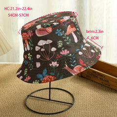Men's Bucket Hat Mushroom Snail Pattern Lightweight Sunshade