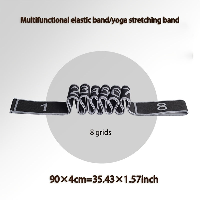 Yoga Stretching Band with 10 Hoops Elastic Resistance Band
