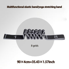 Yoga Stretching Band with 10 Hoops Elastic Resistance Band