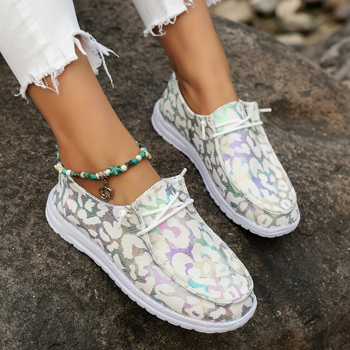 Women's Boat Shoes Comfort Lace Up Walking Slip On Sneakers