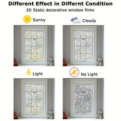 Tulip Window Stickers - Frosted Prism Film for Privacy and UV Protect