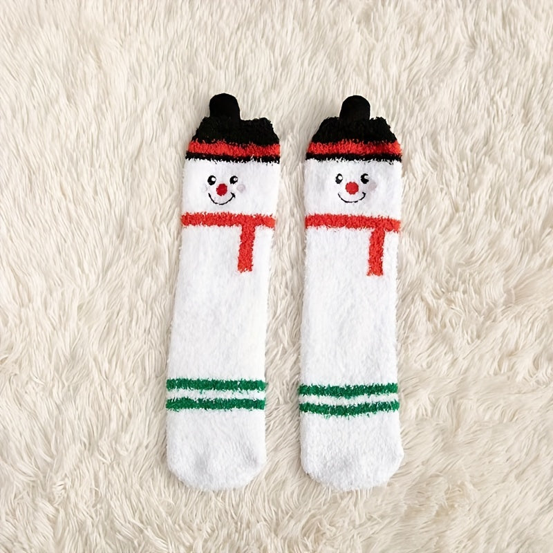 Christmas Holiday Fuzzy Socks Baby Winter Warm Fluffy Soft Slippers Socks