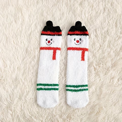 Christmas Holiday Fuzzy Socks Baby Winter Warm Fluffy Soft Slippers Socks