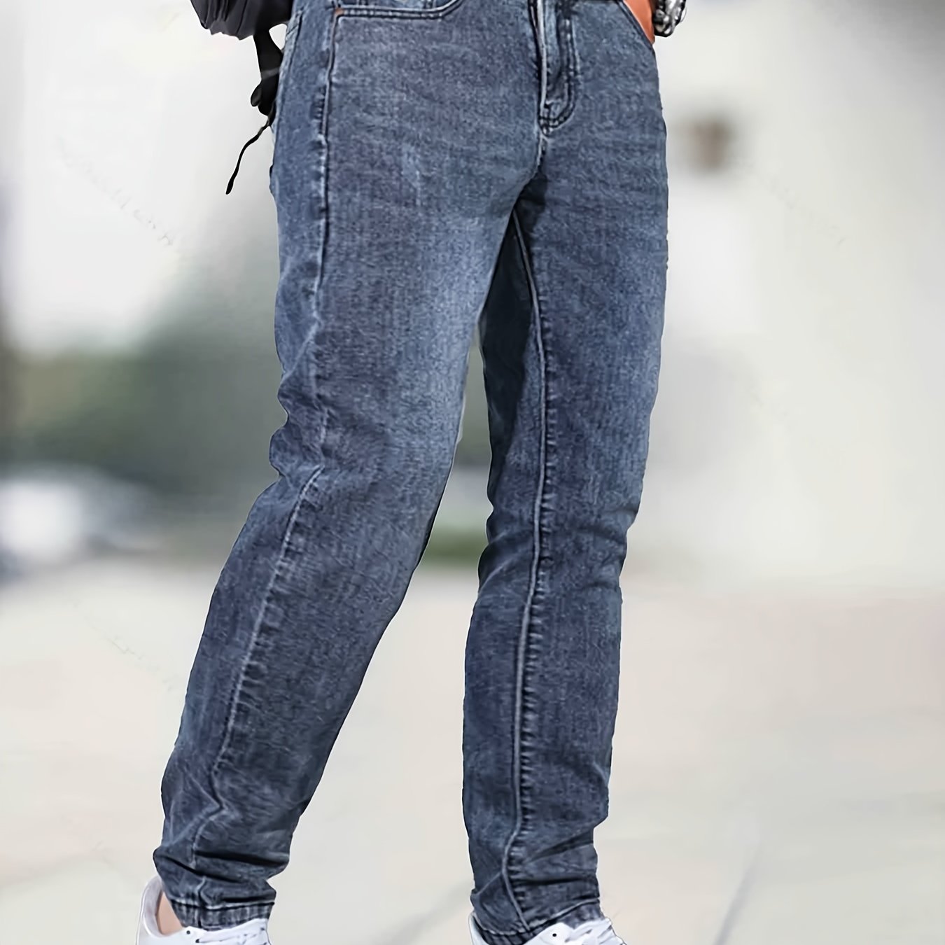 Men's Regular Denim Jeans With Pockets