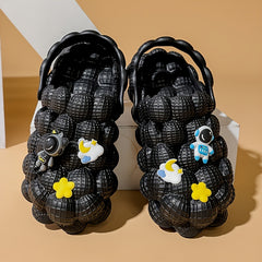 Men's Non Slip Bubble Slides Durable Quick Dry Beach Shoes