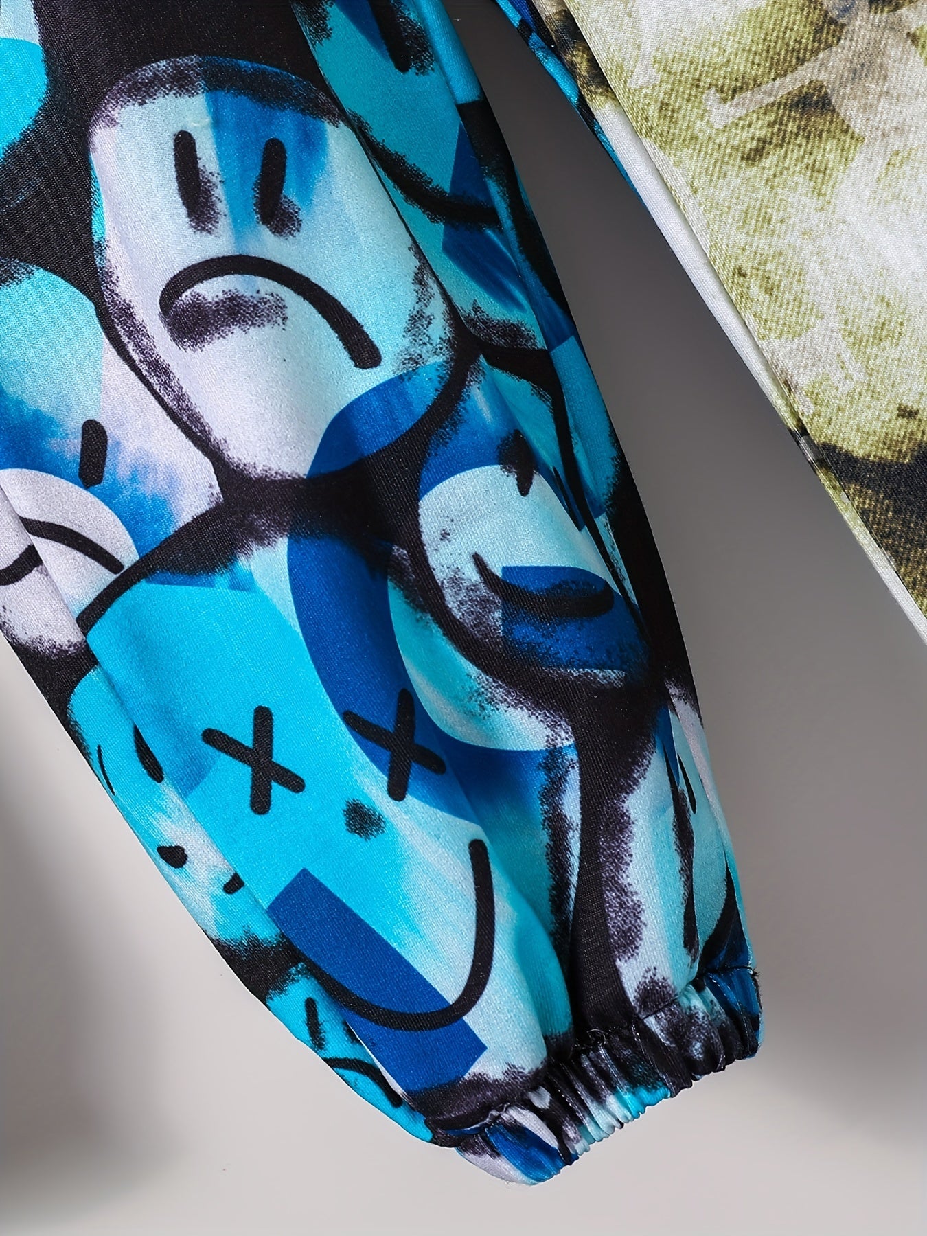 3pcs Boys Tie Dye Smiling Dinosaur Print Jogger Sports Pants