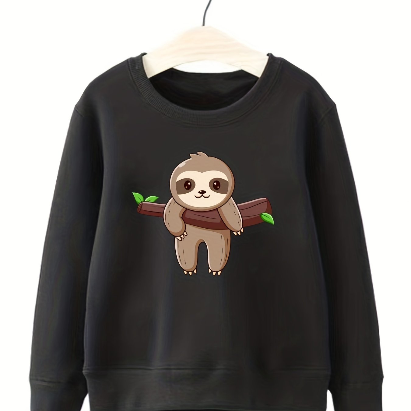 Cartoon Monkey Pattern Smart Sweatshirt For Girls