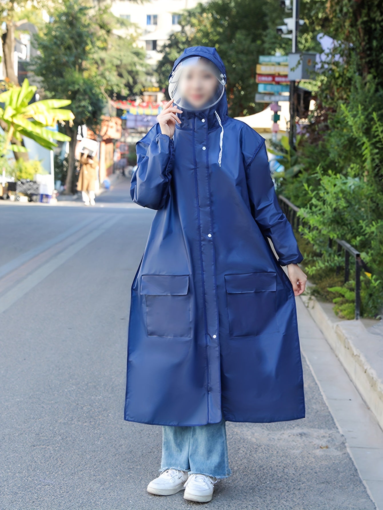 Hooded Raincoat for Women Camping Hiking Mountaineering