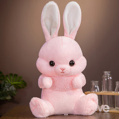 Cute Rabbit Plush Toy with Pillow, Pink