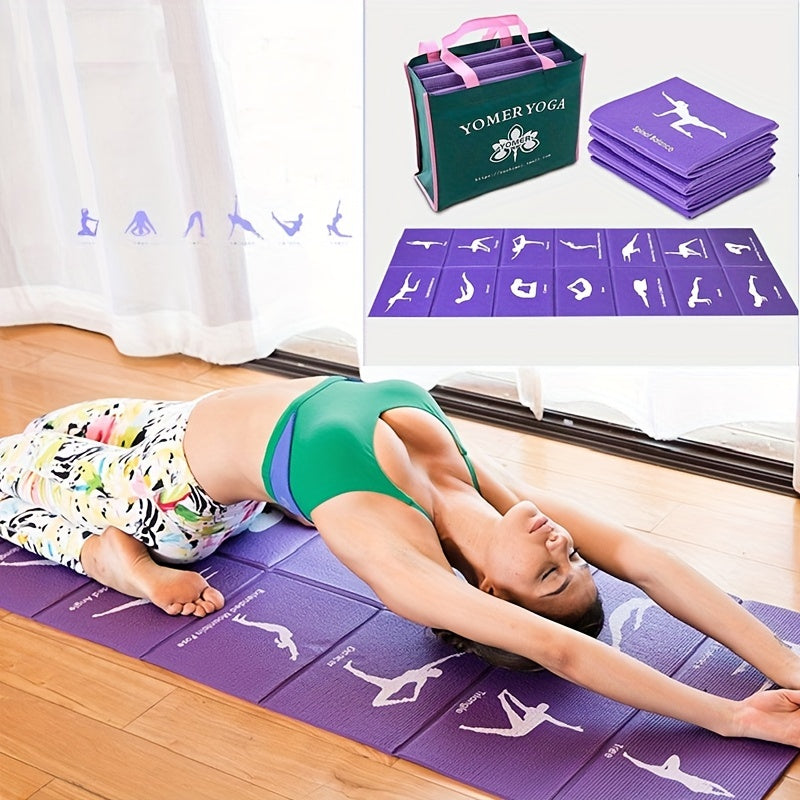 Thick Portable Folding Yoga Mat for Travel & Students