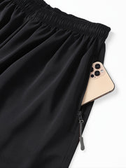 Men's Lightweight Gym Shorts with Zipper Pockets
