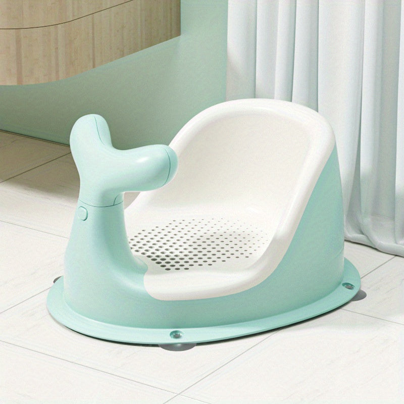 Portable Anti Slip Baby Bath Seat with Backrest & Suction Cups