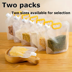 2pcs Spout Sealed Food Storage Bags Moisture Proof Stand Up Pouch