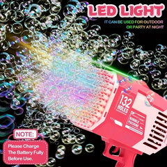 Bubble Space Gun Toy Fully Automatic & Waterproof for Kids