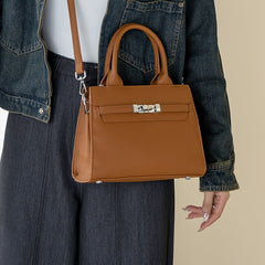 Vintage Leather Handbag with Adjustable Strap