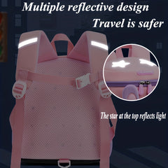 Kindergarten School Bag Girls Anti-lost Backpack Lightweight Spine Protection