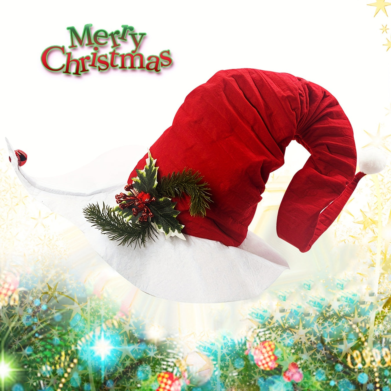 Christmas Headband Red And Santa Hat With Bells Christmas Clothing