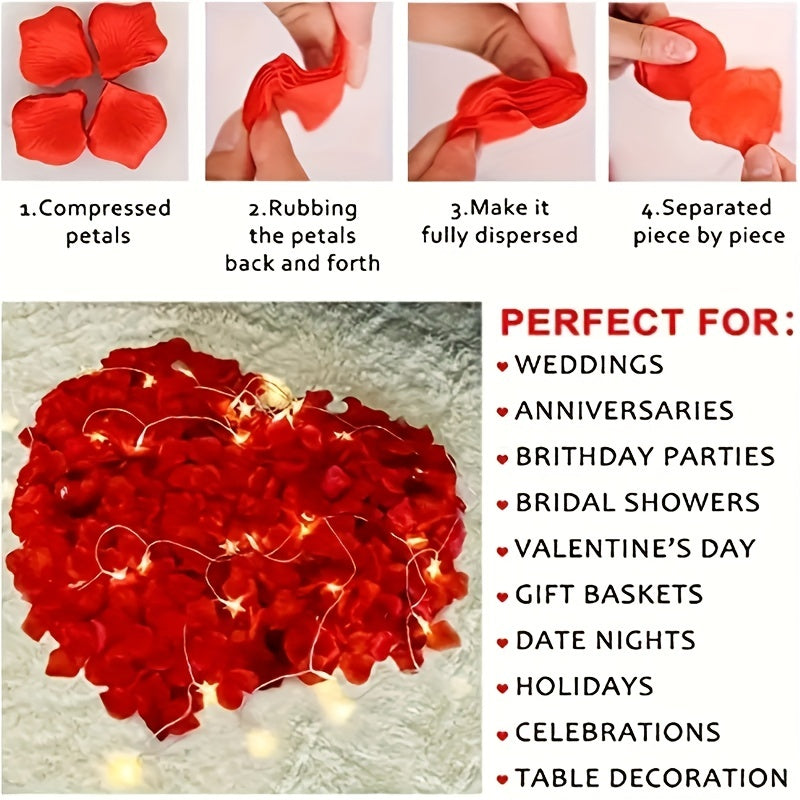 1000 Rayon Rose Petals Wedding Party Decor