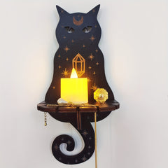 Cat Totem Wall Hanging Silicone Mold Halloween Wall Candle Holder