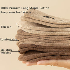 6 Pairs Letter Print Thermal Crew Socks for Women