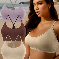 3 Pack Plus Size Sports Bra Without Underwire