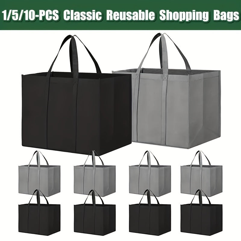 10pcs Reusable Grocery Shopping Bag Large Foldable Tote Bag Washable 16 1 10