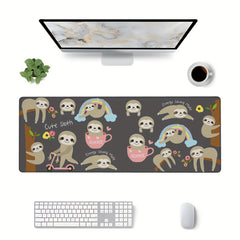 Sloth Rectangular Desk Pad Mouse Pad 11.8x31.5in