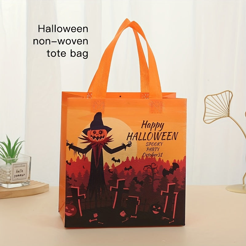 Cartoon Halloween Pattern Storage Handbag Lightweight Gift Non Woven Bag