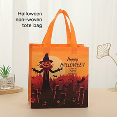 Cartoon Halloween Pattern Storage Handbag Lightweight Gift Non Woven Bag