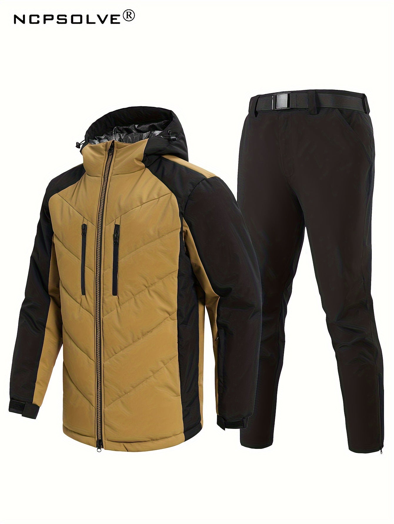Men's Winter Sportswear Hooded Jacket & Trouser Ski Suit