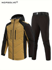 Men's Winter Sportswear Hooded Jacket & Trouser Ski Suit
