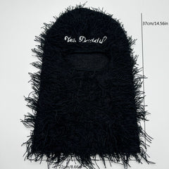 Distressed Knitted Ski Mask with Windproof Advantage
