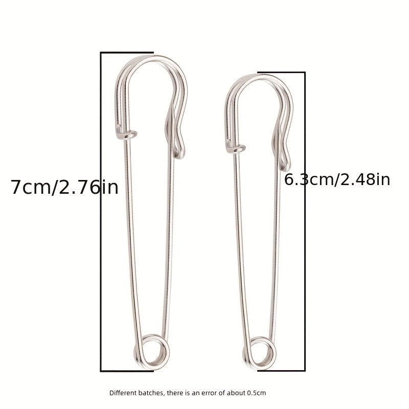 10pcs Metal Safety Pins 70mm 2.75 Inches Heavy Duty Blanket Pins